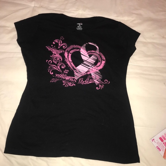 Breast Cancer Ribbon shirt, scarf, and nails - Picture 2 of 5